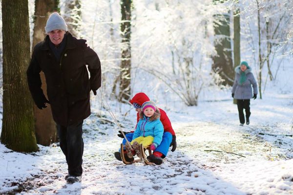 Grandparents ski for free